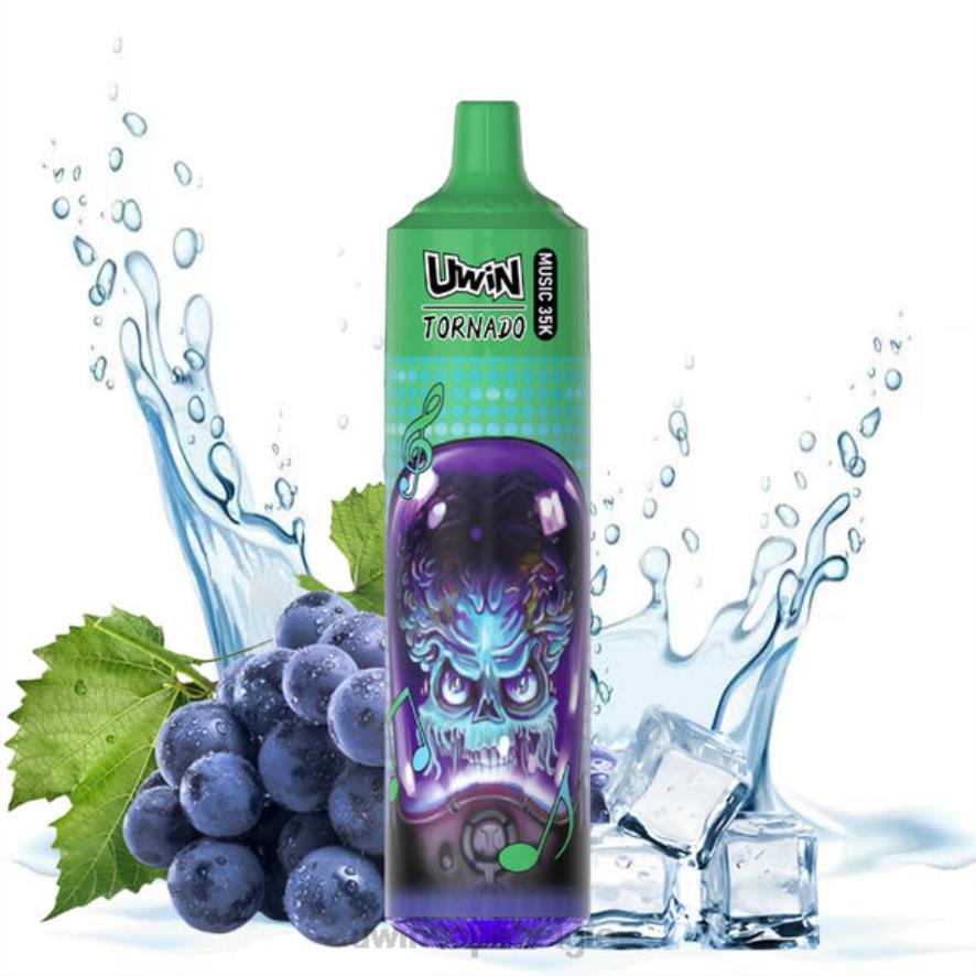 Uwin Vape België druiven ijs | UWIN CRYSTAL 35k wegwerpdamp 4FR417