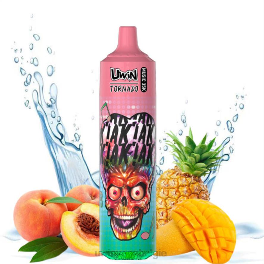 Uwin Vape België perzik-mango-ananas | UWIN CRYSTAL 35k wegwerpdamp 4FR425