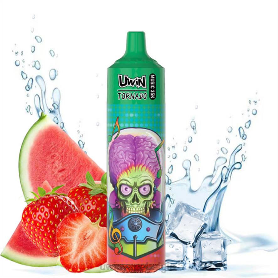 Uwin Vape Brussel aardbei watermeloen | UWIN CRYSTAL 35k wegwerpdamp 4FR418