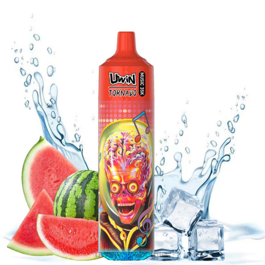 Uwin Vape Puff watermeloen ijs | UWIN CRYSTAL 35k wegwerpdamp 4FR420