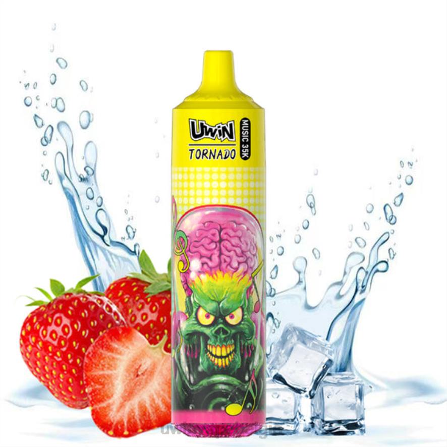 Uwin Vape Winkel aardbeien ijs | UWIN CRYSTAL 35k wegwerpdamp 4FR424